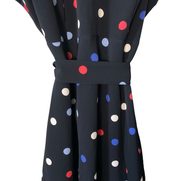 Lane Bryant Polka Dot Midi Dress - Black, Red, Blue, White - Picture 3 of 7